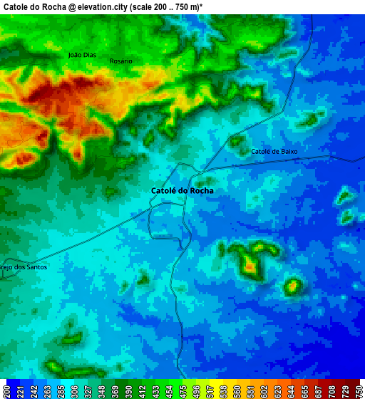 Zoom OUT 2x Catolé do Rocha, Brazil elevation map