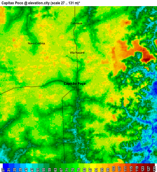 Zoom OUT 2x Capitão Poço, Brazil elevation map