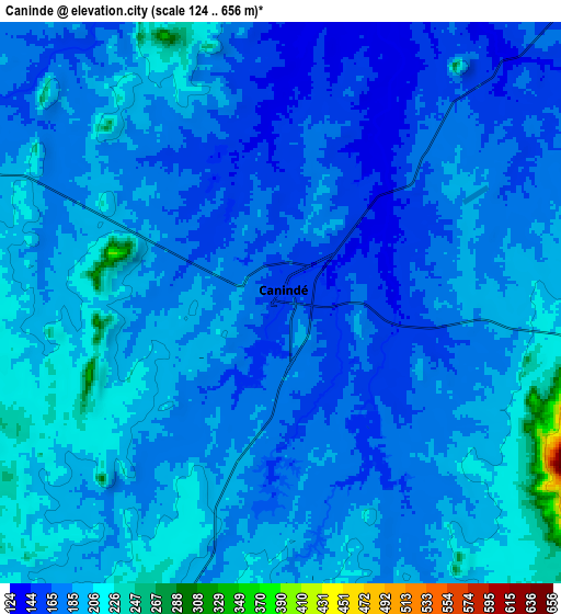 Zoom OUT 2x Canindé, Brazil elevation map