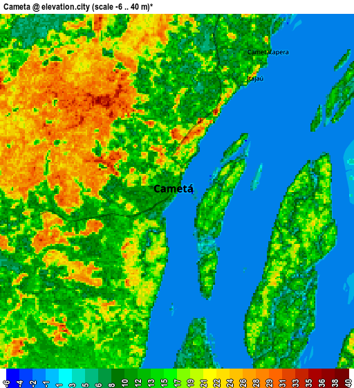 Zoom OUT 2x Cametá, Brazil elevation map