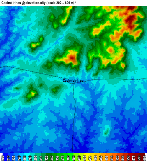 Zoom OUT 2x Cacimbinhas, Brazil elevation map