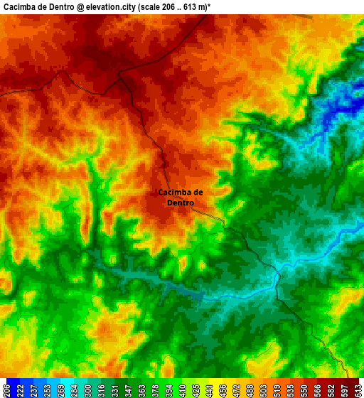 Zoom OUT 2x Cacimba de Dentro, Brazil elevation map