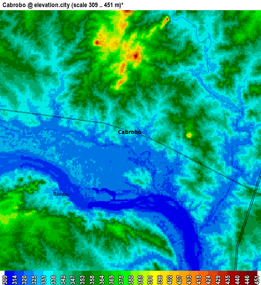 Zoom OUT 2x Cabrobó, Brazil elevation map