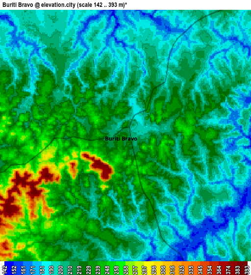 Zoom OUT 2x Buriti Bravo, Brazil elevation map
