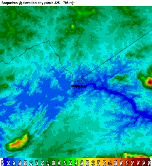 Zoom OUT 2x Boqueirão, Brazil elevation map