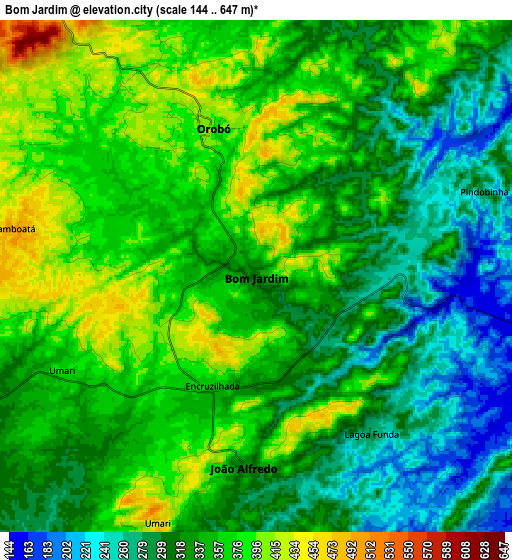 Zoom OUT 2x Bom Jardim, Brazil elevation map