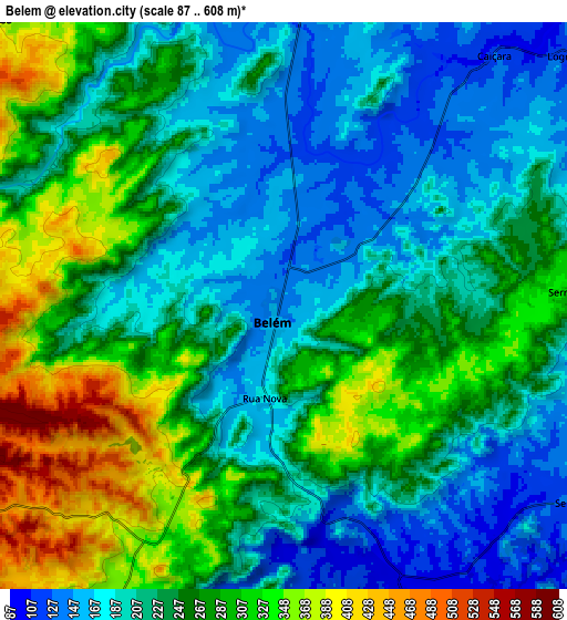 Zoom OUT 2x Belém, Brazil elevation map