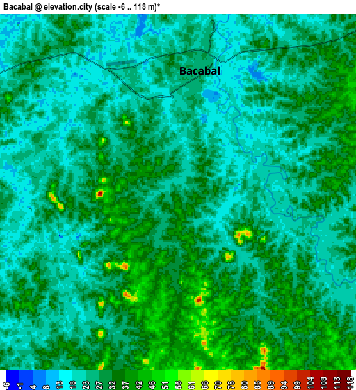 Zoom OUT 2x Bacabal, Brazil elevation map
