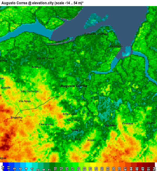 Zoom OUT 2x Augusto Corrêa, Brazil elevation map