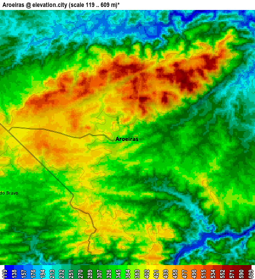 Zoom OUT 2x Aroeiras, Brazil elevation map