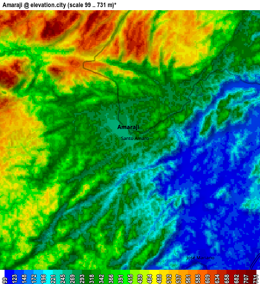 Zoom OUT 2x Amaraji, Brazil elevation map