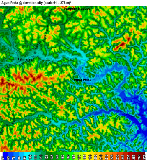 Zoom OUT 2x Água Preta, Brazil elevation map