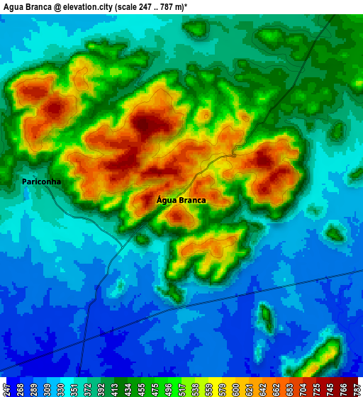 Zoom OUT 2x Água Branca, Brazil elevation map