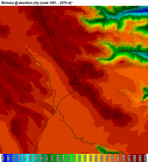 Zoom OUT 2x Bichena, Ethiopia elevation map