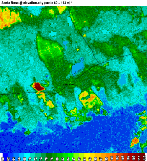 Zoom OUT 2x Santa Rosa, Argentina elevation map