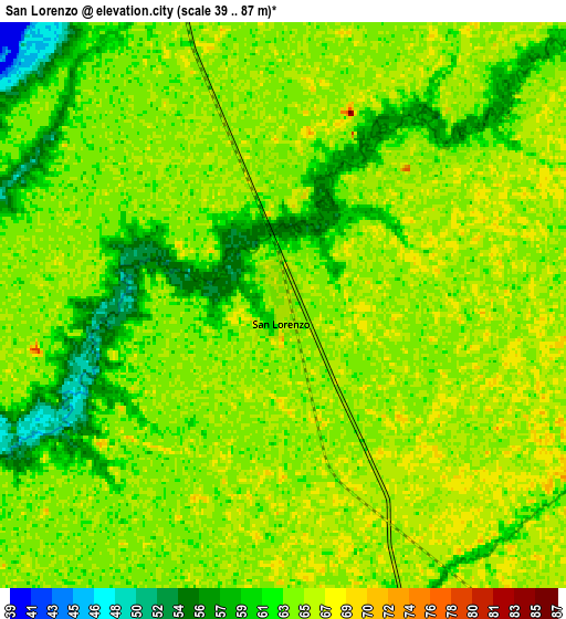 Zoom OUT 2x San Lorenzo, Argentina elevation map
