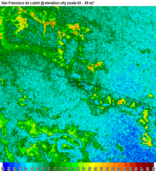 Zoom OUT 2x San Francisco de Laishí, Argentina elevation map