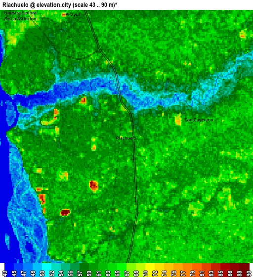 Zoom OUT 2x Riachuelo, Argentina elevation map