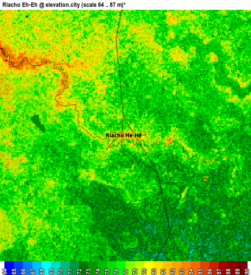 Zoom OUT 2x Riacho Eh-Eh, Argentina elevation map
