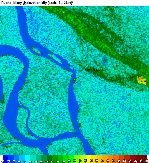 Zoom OUT 2x Puerto Ibicuy, Argentina elevation map