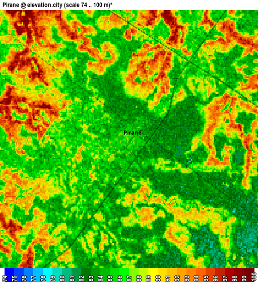 Zoom OUT 2x Pirané, Argentina elevation map