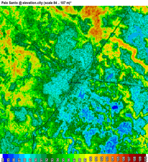 Zoom OUT 2x Palo Santo, Argentina elevation map