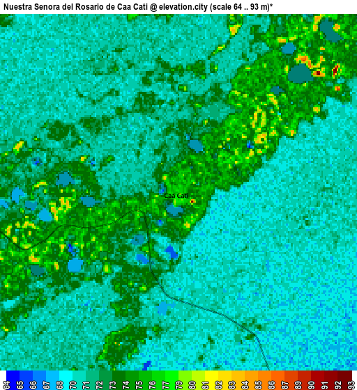 Zoom OUT 2x Nuestra Señora del Rosario de Caa Catí, Argentina elevation map