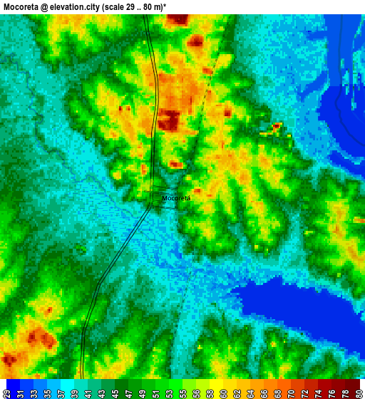 Zoom OUT 2x Mocoretá, Argentina elevation map