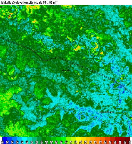 Zoom OUT 2x Makallé, Argentina elevation map