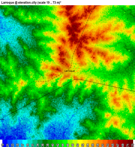 Zoom OUT 2x Larroque, Argentina elevation map