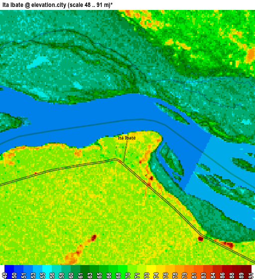 Zoom OUT 2x Itá Ibaté, Argentina elevation map