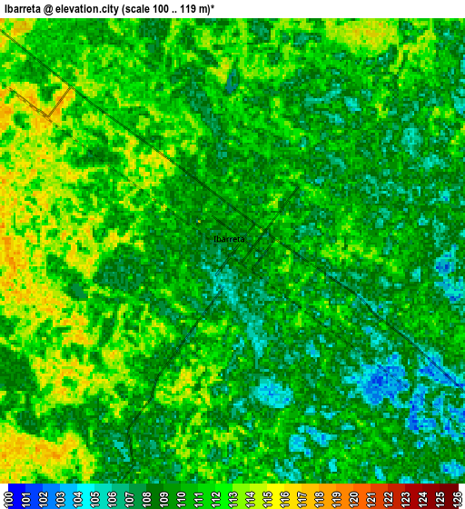 Zoom OUT 2x Ibarreta, Argentina elevation map