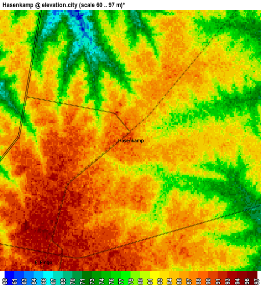 Zoom OUT 2x Hasenkamp, Argentina elevation map