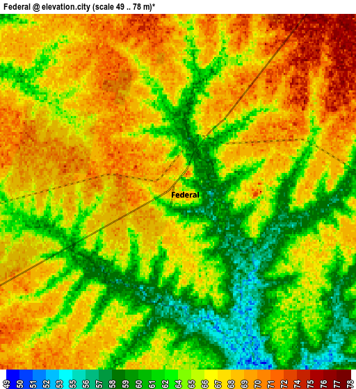 Zoom OUT 2x Federal, Argentina elevation map