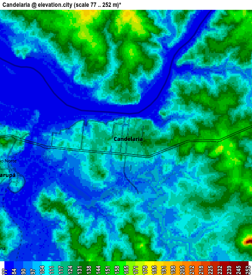 Zoom OUT 2x Candelaria, Argentina elevation map