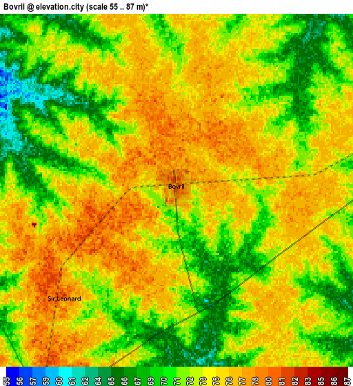 Zoom OUT 2x Bovril, Argentina elevation map