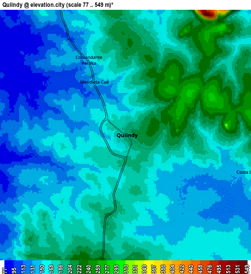 Zoom OUT 2x Quiindy, Paraguay elevation map