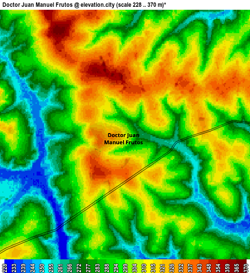 Zoom OUT 2x Doctor Juan Manuel Frutos, Paraguay elevation map