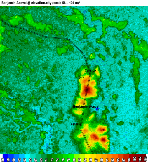 Zoom OUT 2x Benjamín Aceval, Paraguay elevation map