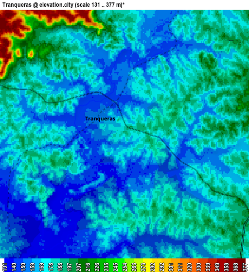 Zoom OUT 2x Tranqueras, Uruguay elevation map