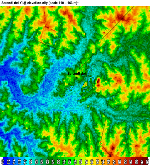 Zoom OUT 2x Sarandí del Yi, Uruguay elevation map