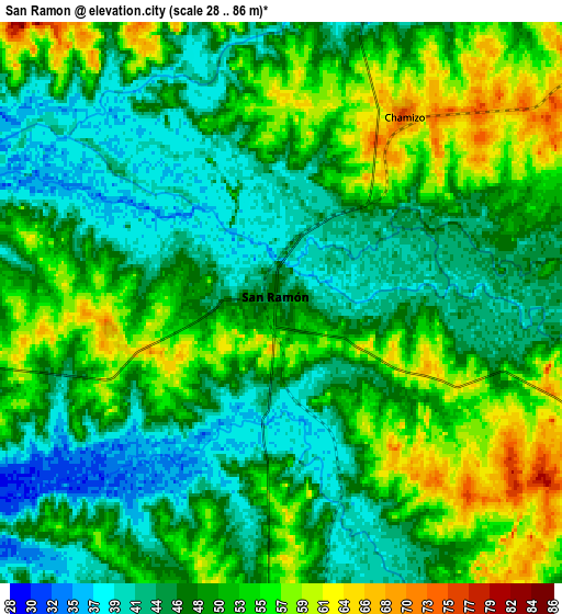 Zoom OUT 2x San Ramón, Uruguay elevation map