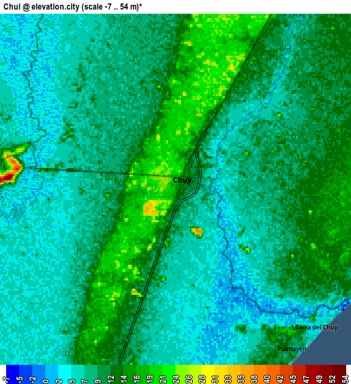 Zoom OUT 2x Chui, Uruguay elevation map