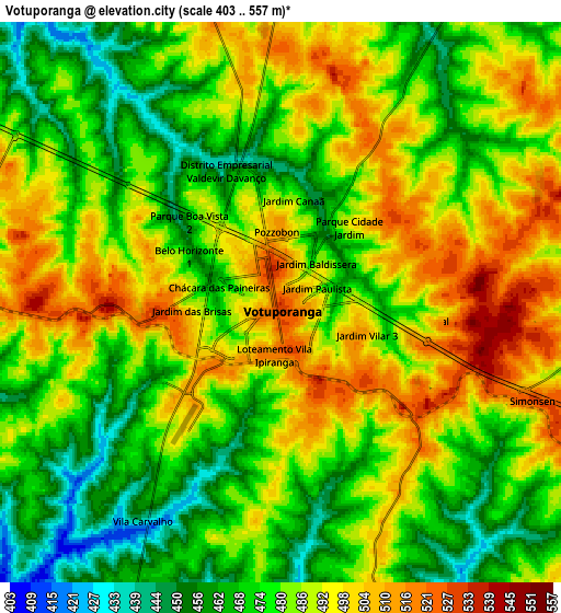 Zoom OUT 2x Votuporanga, Brazil elevation map