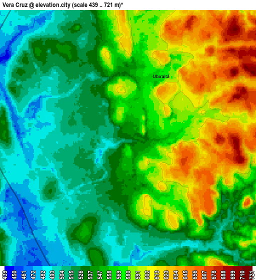 Zoom OUT 2x Vera Cruz, Brazil elevation map