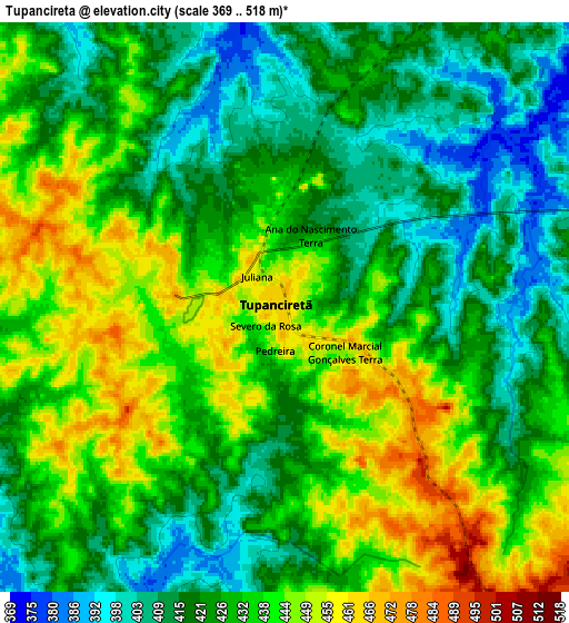 Zoom OUT 2x Tupanciretã, Brazil elevation map
