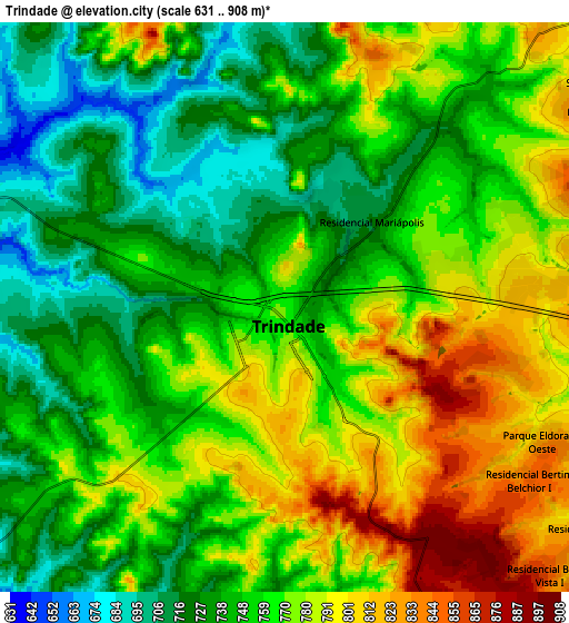 Zoom OUT 2x Trindade, Brazil elevation map
