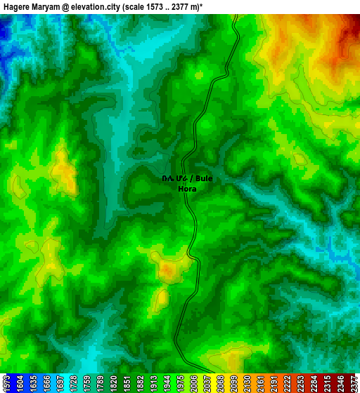 Zoom OUT 2x Hagere Maryam, Ethiopia elevation map
