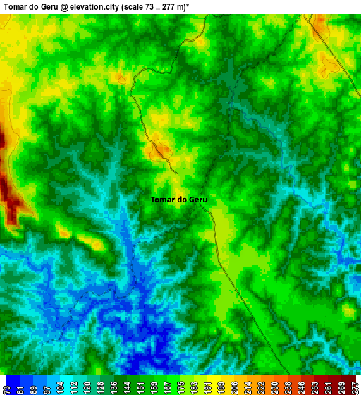 Zoom OUT 2x Tomar do Geru, Brazil elevation map