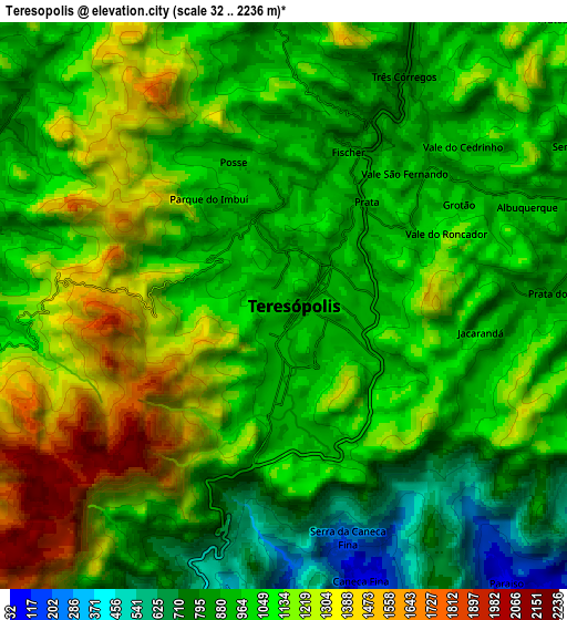 Zoom OUT 2x Teresópolis, Brazil elevation map